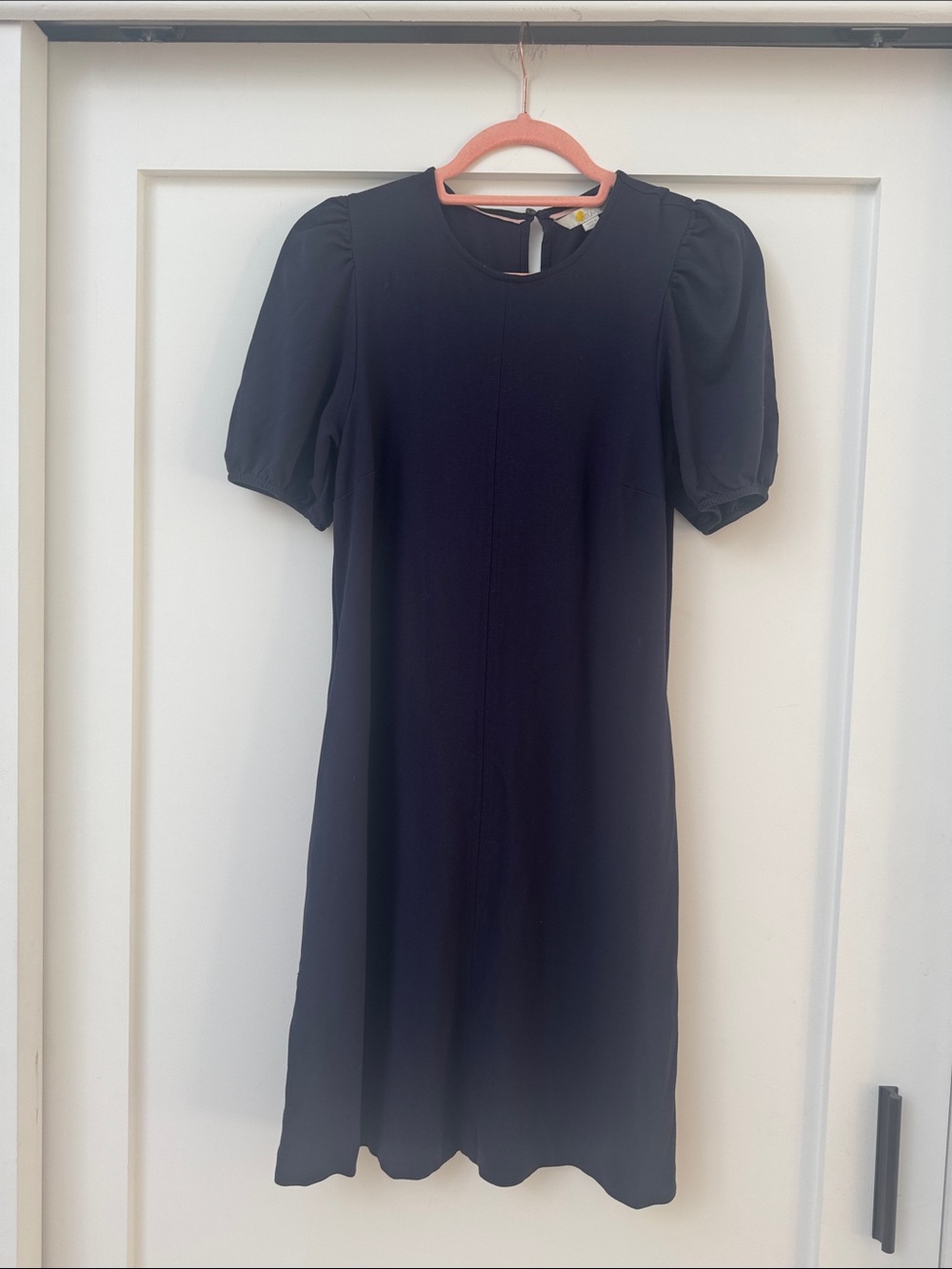 Boden Black Puff-Sleeve Mini Dress